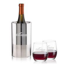 Catania Wine Cooler & Salem Stemless Wine Set - Barware