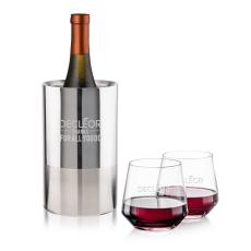 Catania Wine Cooler & Tucson Stemless Wine Set - Barware