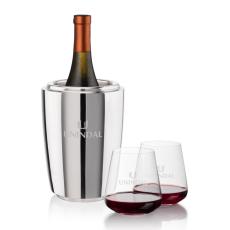 Pescara Wine Cooler & Breckland Stemless Wine Set - Barware