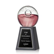 Employee Gifts - Jupiter Globe on Tall Marble Glass Award