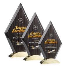 Atridge Slatewood Full Color Gold Diamond Wood Award - Awards and Trophies