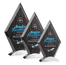 Atridge Slatewood Full Color Silver Diamond Wood Award - Awards and Trophies