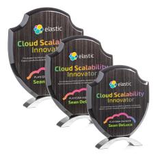 Belgrave Slatewood Full Color Silver Unique Wood Award - Awards and Trophies