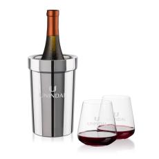 Milano Wine Cooler & Breckland Stemless Wine Set - Corporate Gifts