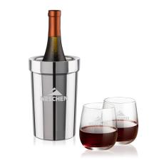 Milano Wine Cooler & Crestview Stemless Wine Set - Corporate Gifts
