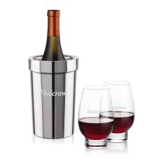 Milano Wine Cooler & Glenarden Stemless Wine Set - Barware