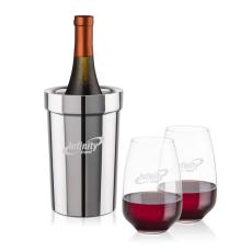 Milano Wine Cooler & Oldham Stemless Wine Set - Barware