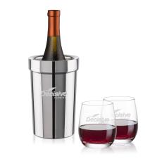 Milano Wine Cooler & Salem Stemless Wine Set - Corporate Gifts