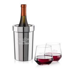 Milano Wine Cooler & Tucson Stemless Wine Set - Corporate Gifts