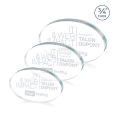 Baldus Oval Clear Circle Crystal Award - Desktop Awards