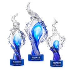 Breaker Blue on Marvel Base Unique Glass Award - Glass Awards