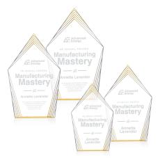 Grayson Gold Peaks Acrylic Award - Acrylic Awards