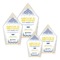 Greyson Full Color Gold Peaks Acrylic Award - Acrylic Awards