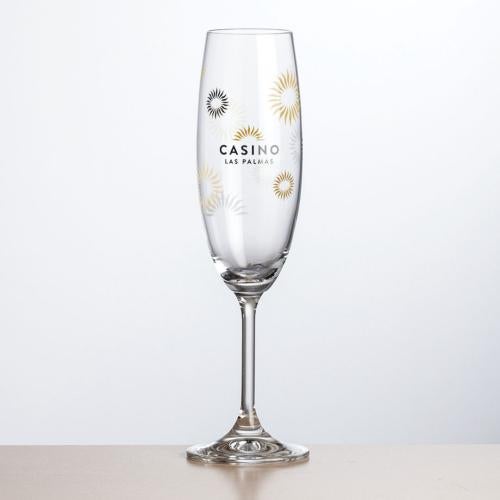 Corporate Gifts - Barware - Champagne Flutes - Naples Flute - Full Color