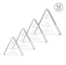 Adler Triangle Clear Pyramid Crystal Award - Awards and Trophies