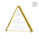 Adler Triangle Gold Pyramid Crystal Award
