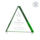 Adler Triangle Green Pyramid Crystal Award