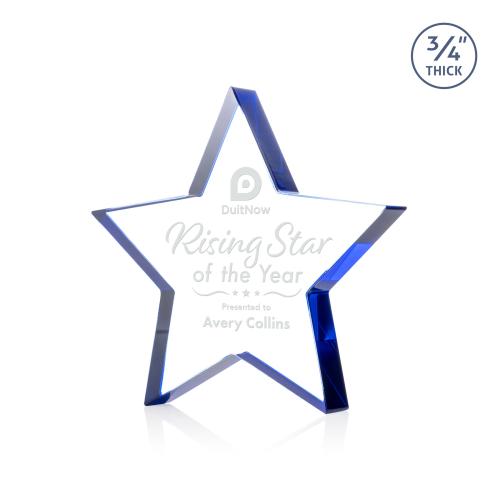 Awards and Trophies - Crystal Awards - Esna Blue Star Crystal Award