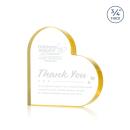 Davina Heart Gold Unique Crystal Award