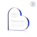 Davina Heart Blue Unique Crystal Award