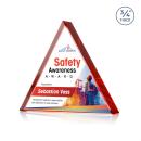 Adler Triangle Full Color Red Pyramid Crystal Award