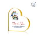 Davina Heart Full Color Gold Unique Crystal Award