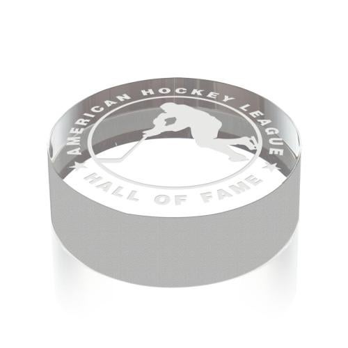 Awards and Trophies - Unique Awards - Hockey Puck Jade Circle Glass Award