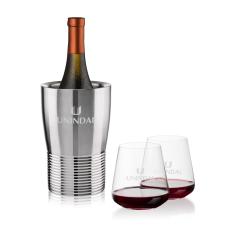 Genoa Wine Cooler & Breckland Stemless Wine Set - Barware