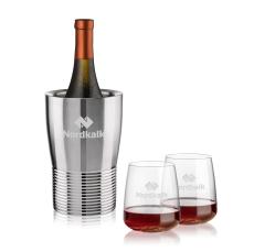 Genoa Wine Cooler & Dunhill Stemless Wine Set - Barware