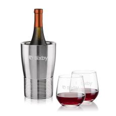 Genoa Wine Cooler & Garland Stemless Wine Set - Barware
