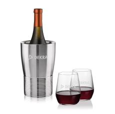 Genoa Wine Cooler & Germain Stemless Wine Set - Barware
