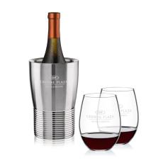 Genoa Wine Cooler & RIEDEL Stemless Wine Set - Corporate Gifts