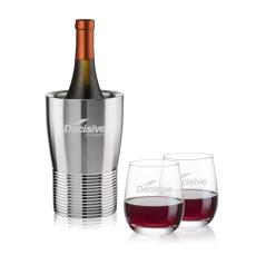 Genoa Wine Cooler & Salem Stemless Wine Set - Barware