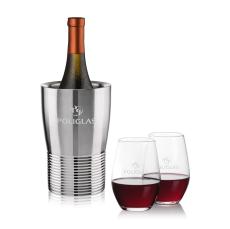 Genoa Wine Cooler & Vale Stemless Wine Set - Barware