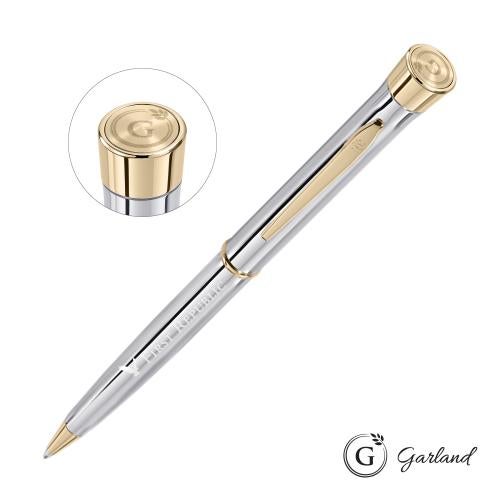 Promotional Products - Writing Instruments - Metal Pens - Garland&reg; Signature Emblem Twist Ballpoint Pen - Chrome