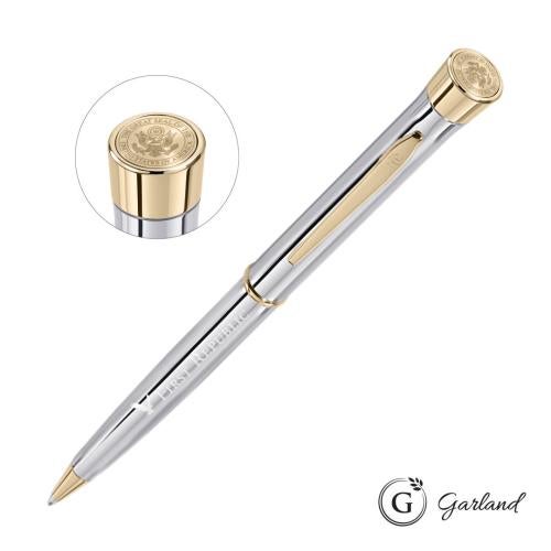 Promotional Products - Writing Instruments - Metal Pens - Garland&reg; Signature Custom Emblem Twist Pen - Chrome