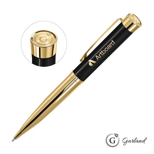Promotional Products - Writing Instruments - Metal Pens - Garland&reg; Executive Emblem Monogram Twist Pen - Gold