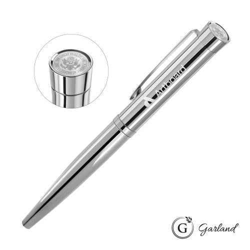 Promotional Products - Writing Instruments - Metal Pens - Garland&reg; Executive Signature Cust Emblem Rollerball Chrome
