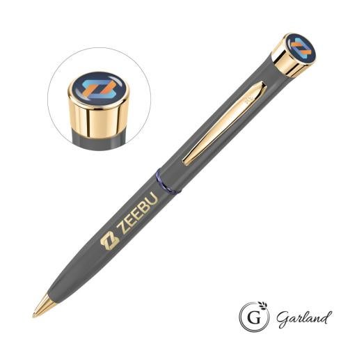Promotional Products - Writing Instruments - Metal Pens - Garland&reg; Recycled Custom Ballpoint Twist Pen - Gold Accent