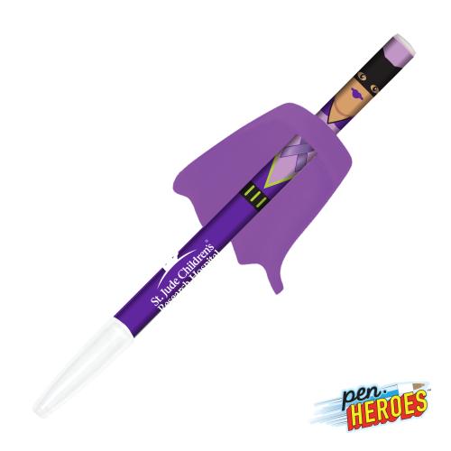 Promotional Products - Writing Instruments - Plastic Pens - Pen Heroes&trade; Awareness Series Female w/Cape