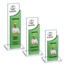 Maranella Full Color Green Peaks Crystal Award - Colored Crystal Awards
