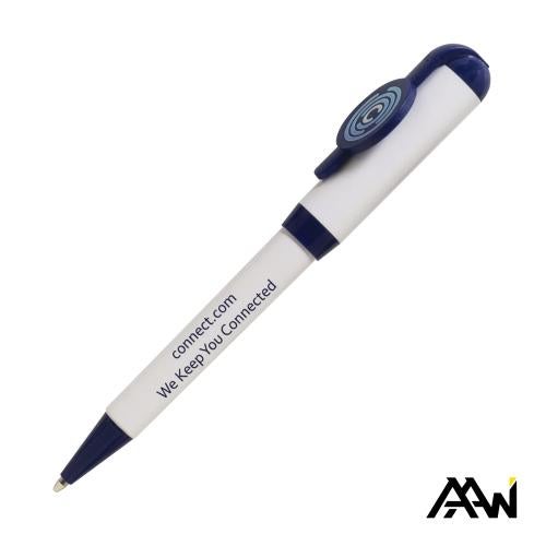 Promotional Products - Writing Instruments - Plastic Pens - Jumbo Full Color Billboard Twist White Pen - Colored Accent
