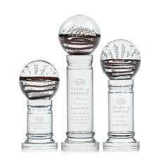 Serenity Clear on Colverstone Base Globe Glass Award - Art Glass Awards