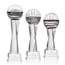 Serenity Clear on Grafton Base Globe Glass Award