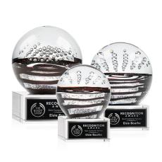 Serenity Clear on Hancock Base Globe Glass Award - Glass Awards