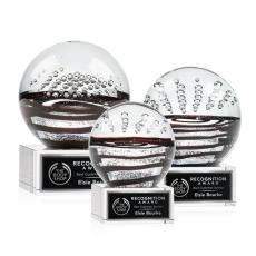 Serenity Clear on Hancock Base Globe Glass Award - Art Glass Awards