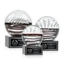 Serenity Black on Hancock Base Globe Glass Award