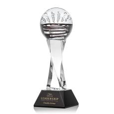 Serenity Black on Langport Base Globe Glass Award - Glass Awards