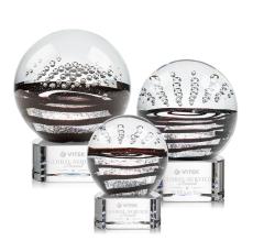 Serenity Clear on Paragon Base Globe Glass Award - Glass Awards