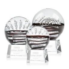 Serenity Clear on Robson Base Globe Glass Award - Art Glass Awards